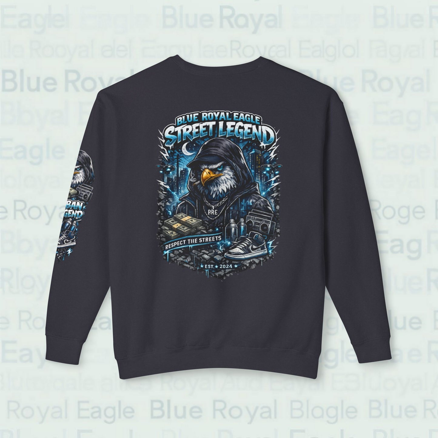 Street Kings Eagle Crewneck Sweatshirt — "Urban Legend" Graphic