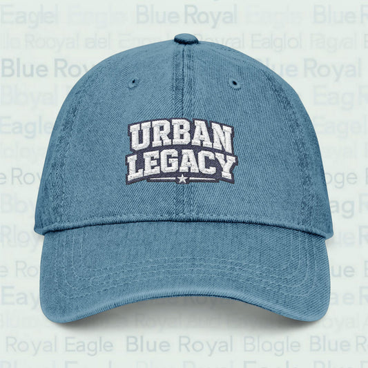 Embroidered ‘Urban Legacy’ Denim Hat — Classic Streetwear Baseball Cap