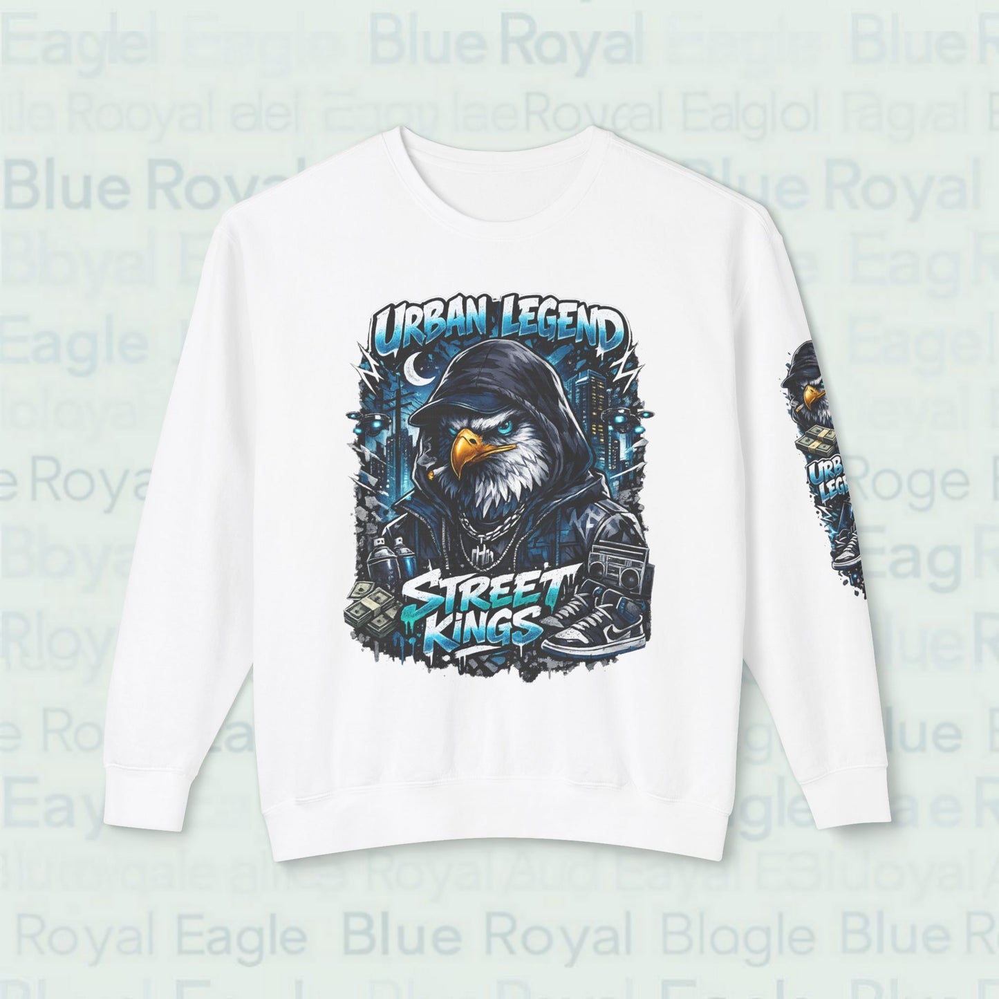 Street Kings Eagle Crewneck Sweatshirt — "Urban Legend" Graphic