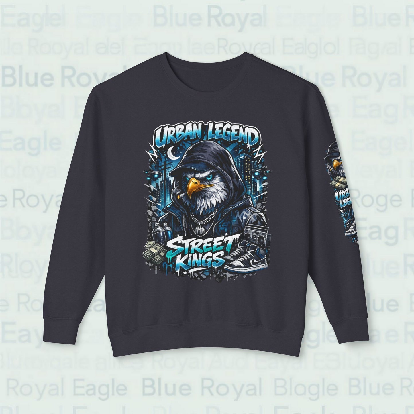 Street Kings Eagle Crewneck Sweatshirt — "Urban Legend" Graphic