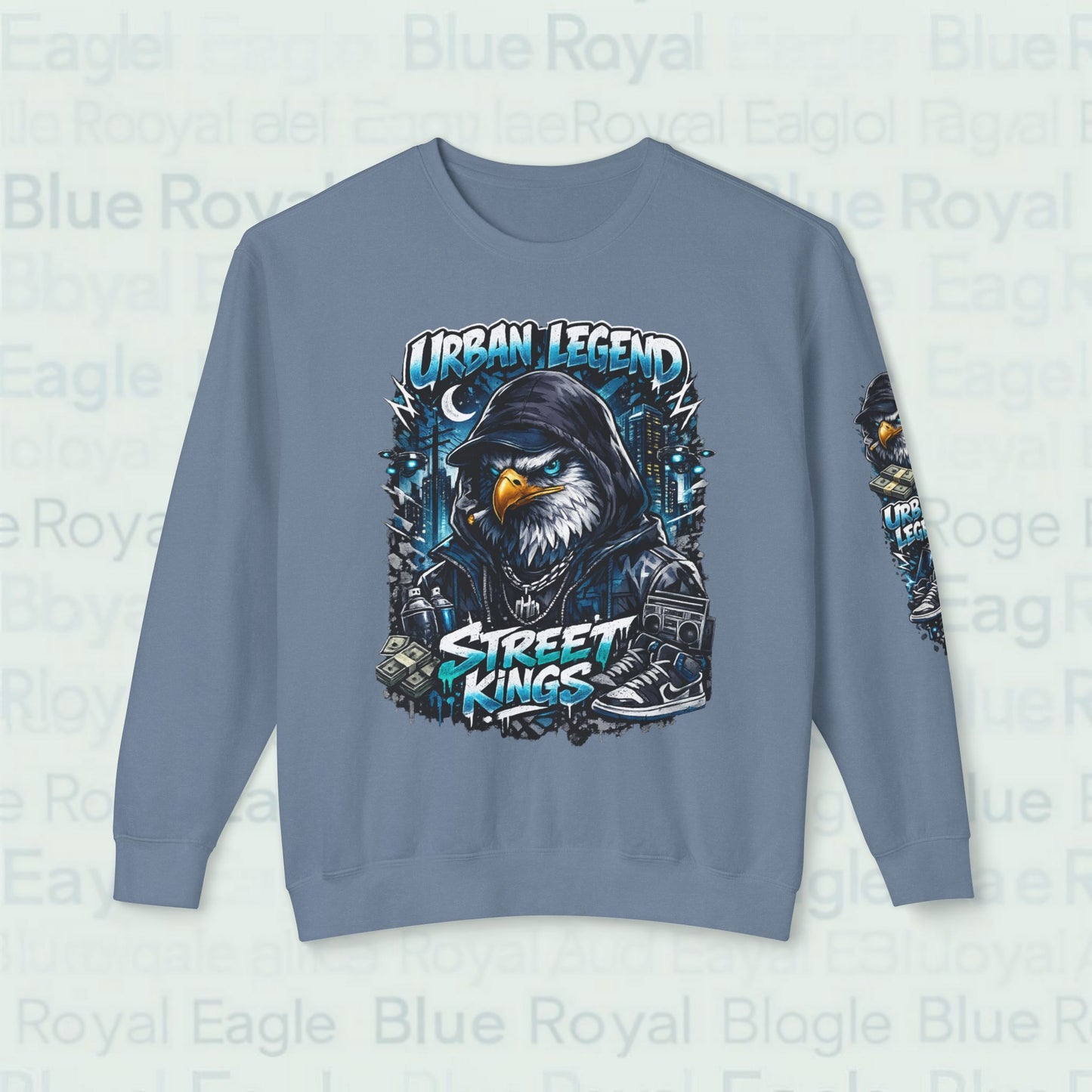 Street Kings Eagle Crewneck Sweatshirt — "Urban Legend" Graphic